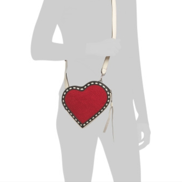 ❤️🔹️Aimee Kestenberg🔹️ Red Multi  Nothing But Love Crossbody Heart Clutch